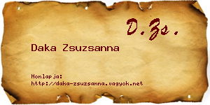 Daka Zsuzsanna névjegykártya